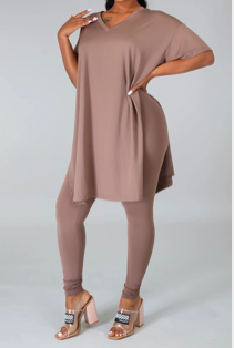 TAUPE 2 PIECE LOUNGE WEAR